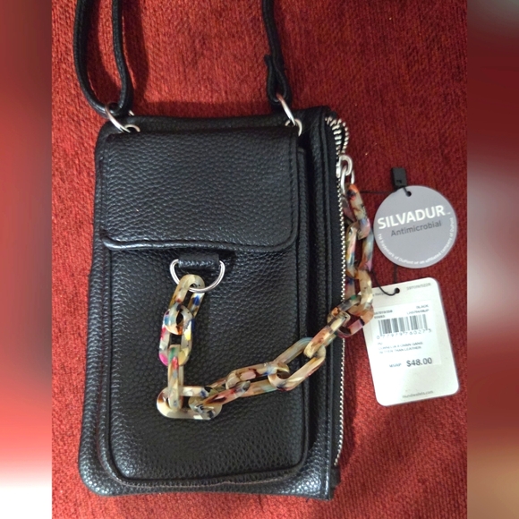 Mundi Black Women's Cornelia Bag with Multicolor Chain - Vegan Material - Picture 1 of 8